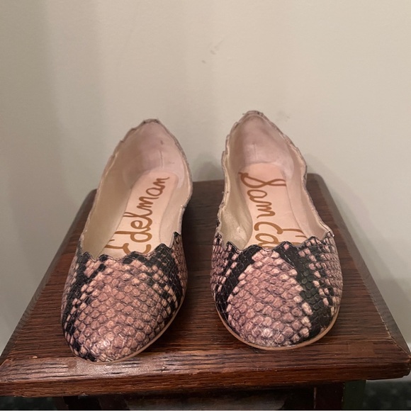 Sam Edelman Snake Print Leather Augusta Ballet Flats - Picture 4 of 7